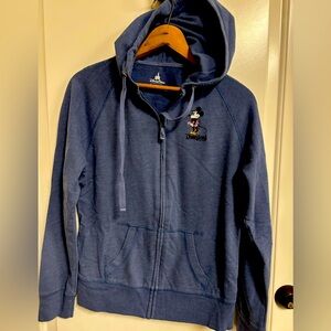 Blue Disney Hoodie with Mickey Mouse Embroidery